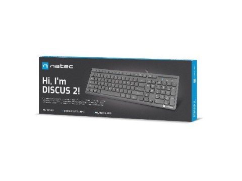NATEC NATEC KLAWIATURA DISCUS 2 US SLIM CZARNA NKL-1829