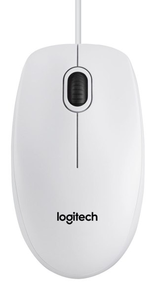 Logitech Mysz Logitech B100 910-003360 (optyczna; 800 DPI; kolor biały)
