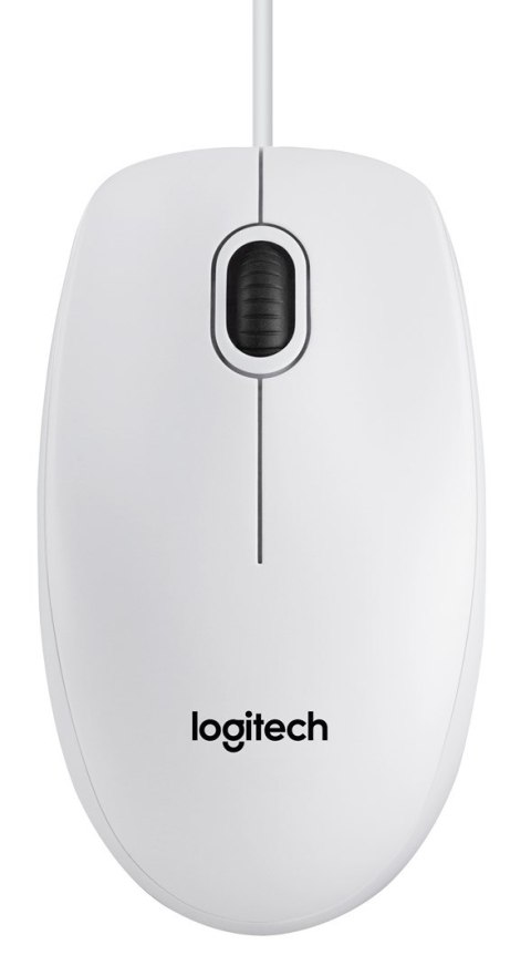 Logitech Mysz Logitech B100 910-003360 (optyczna; 800 DPI; kolor biały)