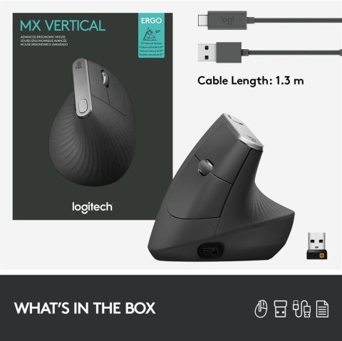 Logitech Mysz Logitech MX 910-005448 (optyczna; 4000 DPI; kolor czarny)