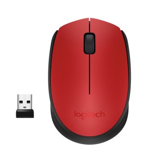 Logitech Mysz Logitech M171 910-004641 (optyczna; 1000 DPI; kolor czerwony)