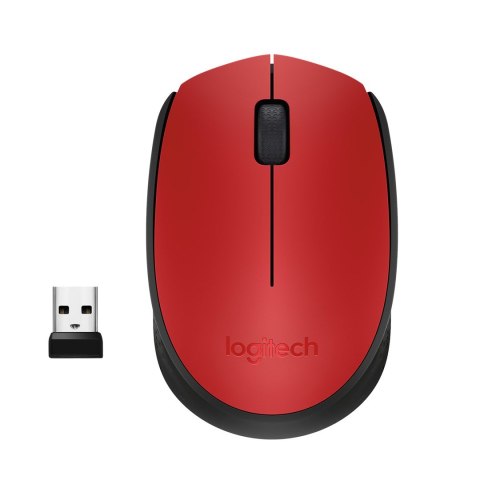 Logitech Mysz Logitech M171 910-004641 (optyczna; 1000 DPI; kolor czerwony)