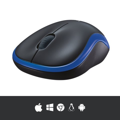 Logitech Mysz Logitech M185 910-002239 (optyczna; 1000 DPI; kolor niebieski)