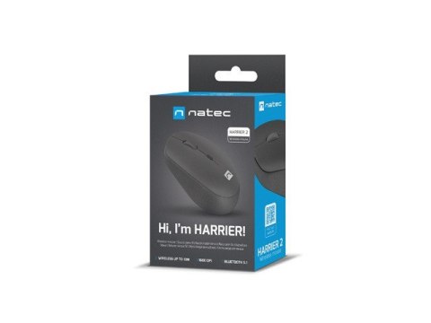 NATEC NATEC MYSZ BEZPRZEWODOWA HARRIER 2 1600DPI BLUETOOTH 5.1 CZARNA NMY-1960