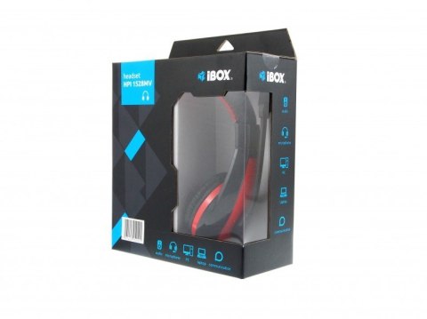 IBOX Słuchawki z mikrofonem IBOX SHPI1528MV (kolor czerwony)