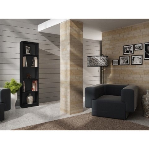 TOP E SHOP REGAŁ NA KSIĄŻKI 40 CM CZARNY