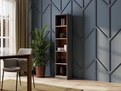 TOP E SHOP Regał R40 40x30xH181 antracyt/artisan