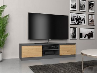 TOP E SHOP Szafka RTV 140x40xH36 antracyt/artisan