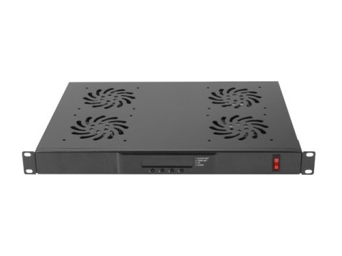 Lanberg LANBERG PANEL WENTYLACYJNY 1U LCD 19" Z TERMOSTATEM 4 WENTYLATORY 230V AK-1503-B