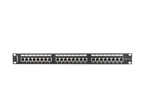 Lanberg Patch panel Lanberg PPS5-1024-B (1U; kat. 5e; 24xRJ-45)