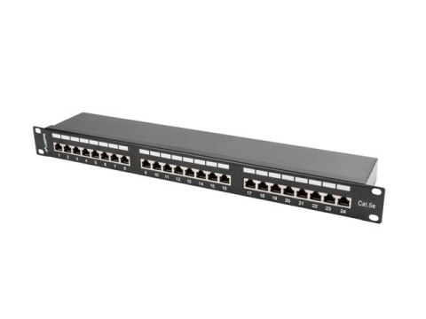 Lanberg Patch panel Lanberg PPS5-1024-B (1U; kat. 5e; 24xRJ-45)
