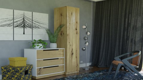 TOP E SHOP SZAFA GARDEROBA DRZWI PÓŁKI SD-50 DĄB ARTISAN