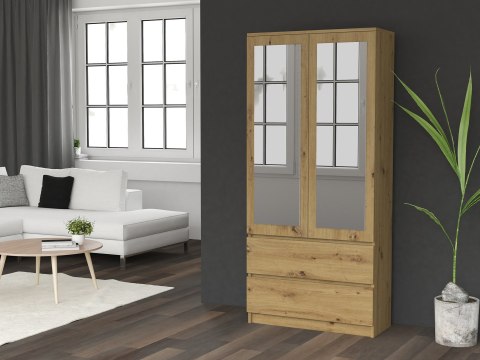 TOP E SHOP SZAFA SS-90 LUSTRO - DĄB ARTISAN