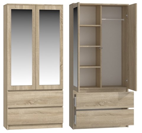 TOP E SHOP SZAFA SS-90 LUSTRO - DĄB SONOMA