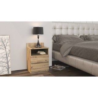 TOP E SHOP M1 MALWA STOLIK NOCNY 2 SZUFLADY 1 PÓŁKA ARTISAN
