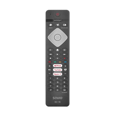 SAVIO SAVIO PILOT UNIWERSALNY/ZAMIENNIK DO TV PHILIPS, SMART TV, RC-16