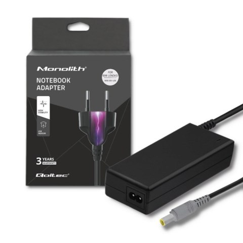Qoltec Zasilacz Qoltec 50093.90W do notebooka IBM, Lenovo (20 V; 4,5 A; 90W; 7.9 mm x 5.5 mm)