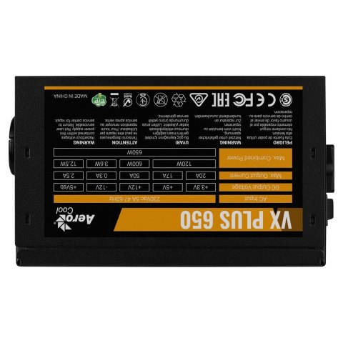 Aerocool Zasilacz Aerocool PGS VX-650Plus AEROVX-650PLUS (650 W; 120 mm)