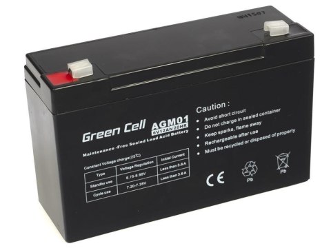 Green Cell GREEN CELL AKUMULATOR ŻELOWY AGM01 6V 12AH