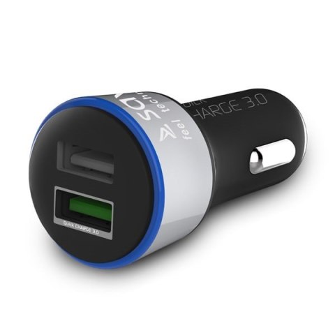SAVIO Ładowarka samochodowa do smartfona SAVIO Quick Charge 3.0 SA-06/B (2400 mA, 3000 mA; USB)