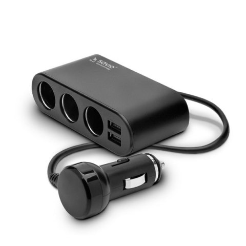 SAVIO Rozdzielacz samochodowa do gniazda samochodowej zapalniczki SAVIO SA-024