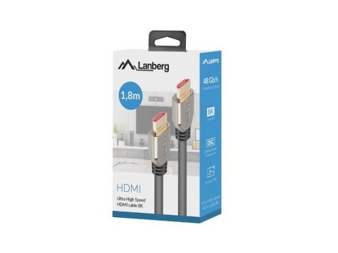 Lanberg LANBERG KABEL HDMI M/M V2.1 1.8M 8K 60HZ CA-HDMI-30CU-0018-BK