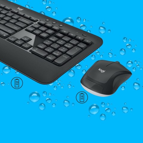 Logitech Zestaw klawiatura + mysz membranowa Logitech MK540 920-008685 (USB; kolor czarny; optyczna; 1000 DPI)