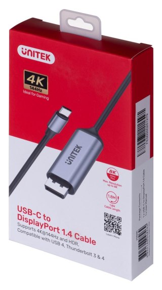 UNITEK UNITEK KABEL ADAPTER USB-C - DP 1.4 8K 60HZ 1,8M