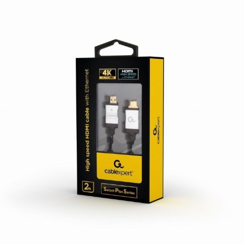 GEMBIRD Kabel GEMBIRD Seria select plus CCB-HDMIL-2M (HDMI M - HDMI M; 2m; kolor czarny)