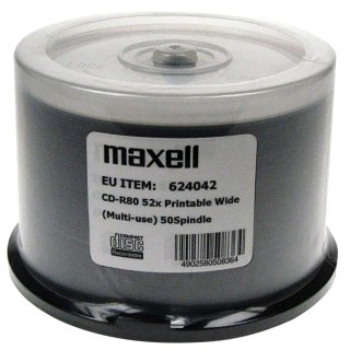 Maxell MAXELL CD-R 700MB 50 szt. 52x80 min, spindel, płyta do nadruku