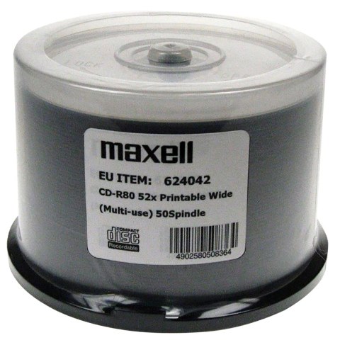 Maxell MAXELL CD-R 700MB 50 szt. 52x80 min, spindel, płyta do nadruku