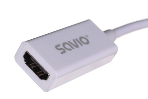 SAVIO Adapter SAVIO cl-57 (Mini DisplayPort M - HDMI F; 0,10m; kolor biały)