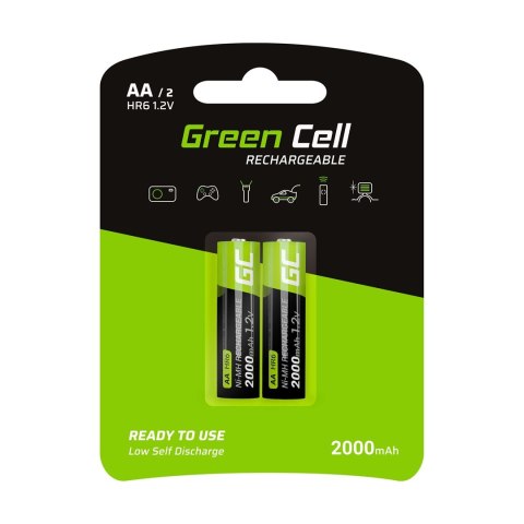Green Cell GREEN CELL AKUMULATORKI PALUSZKI 2X AA R6 2000MAH