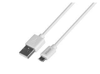 SAVIO Kabel SAVIO CL-123 (Micro USB - USB 2.0 ; 1m; kolor biały)