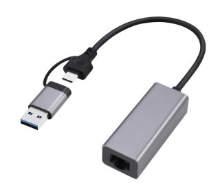 GEMBIRD GEMBIRD ADAPTER USB TYP 3.1 + USB-C -> LAN RJ45 GIGABIT 15CM