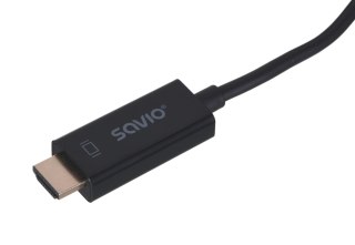 SAVIO Kabel SAVIO CL-56 (DisplayPort M - HDMI Typ A; 1,5m; kolor czarny)