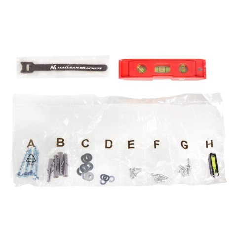 Maclean MACLEAN UCHWYT DO TV MAX VESA 600X400, 32-80", 45KG, REG. ODCHYLENIA +0°~-10° MC-413