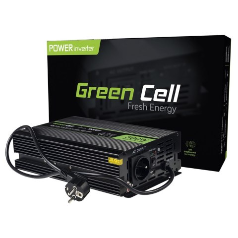 Green Cell GREEN CELL PRZETWORNICA INV07 12V-230V 300W/600W CZYSTA SINUSOIDA