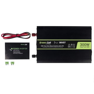 Green Cell GREEN CELL PRZETWORNICA INV07 12V-230V 300W/600W CZYSTA SINUSOIDA