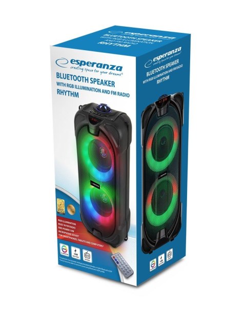 Esperanza ESPERANZA GŁOŚNIK BLUETOOTH FM LED RGB RYTHM EP157