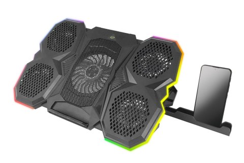 Esperanza ESPERANZA PODSTAWKA CHŁODZĄCA GAMING Z PODSTAWKĄ NA TELEFON LED RGB BREVA EGC107