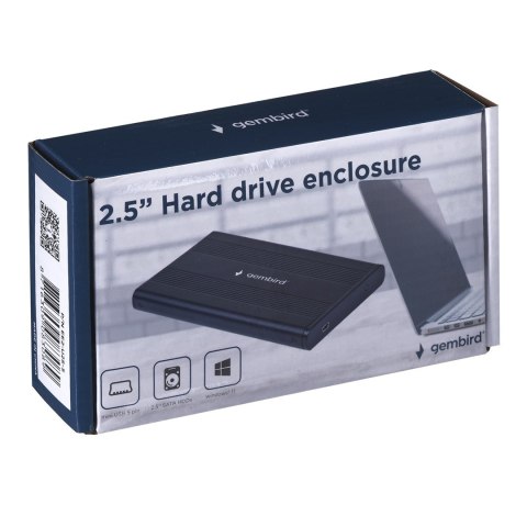 GEMBIRD Obudowa GEMBIRD EE2-U2S-5 (2.5"; USB 2.0; Aluminium; kolor czarny)