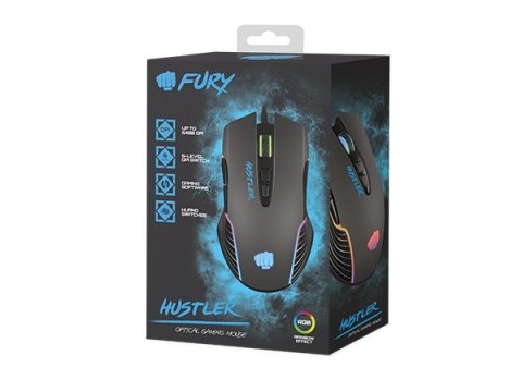 FURY FURY MYSZ DLA GRACZY HUSTLER 6400DPI RGB NFU-1698