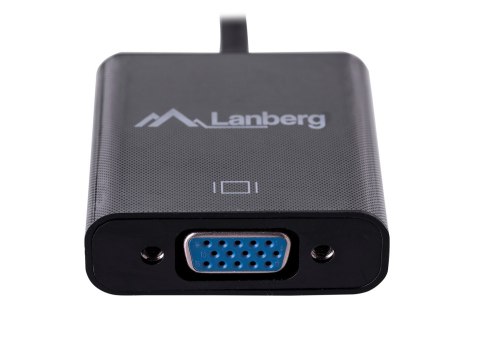 Lanberg Adapter Lanberg AD-0017-BK (HDMI M - D-Sub (VGA) F; 0,20m; kolor czarny)