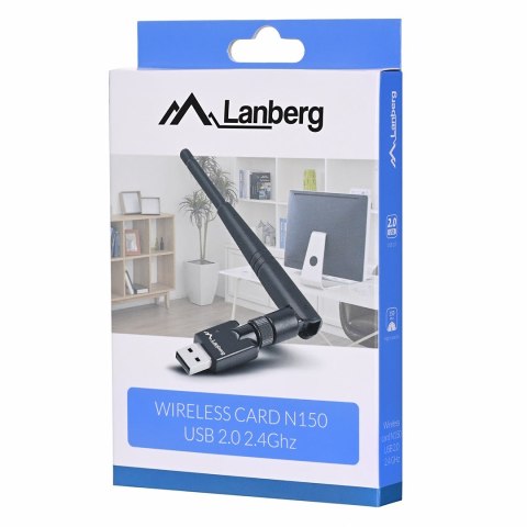 Lanberg Karta sieciowa Lanberg N150 NC-0150-WE (USB 2.0, Złącze anteny WiFi)