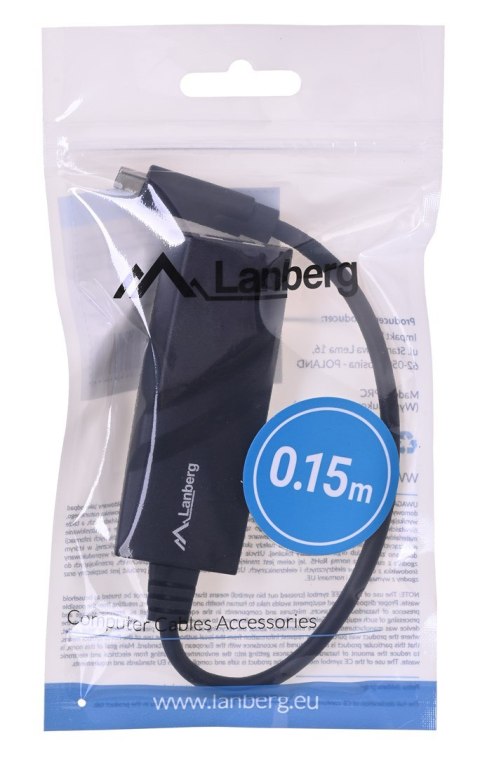 Lanberg Karta sieciowa Lanberg NC-1000-02 (USB 3.1, USB-C; 1x 10/100/1000Mbps)