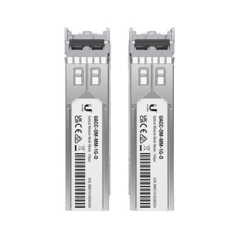 UBIQUITI Wkładka SFP Ubiquiti 1 Gbps Multi-Mode Optical Module 2-pack
