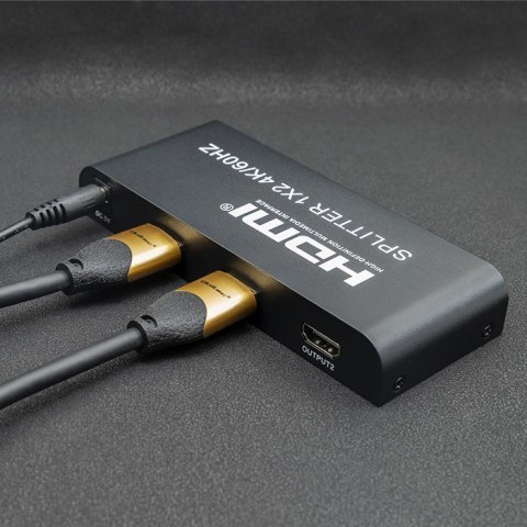 Qoltec QOLTEC ROZDZIELACZ SPLITTER 2XHDMI 4KX2K | 6GB/S | 60HZ