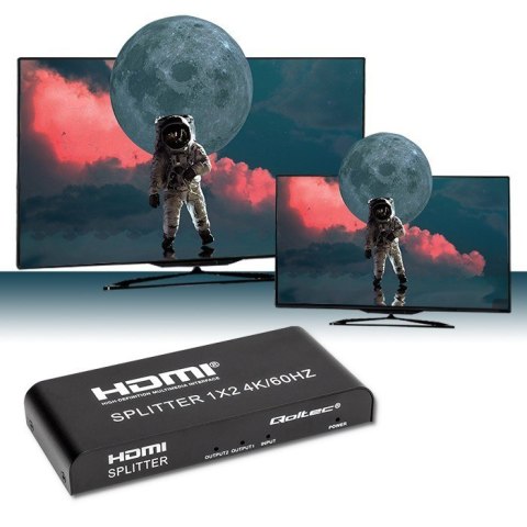 Qoltec QOLTEC ROZDZIELACZ SPLITTER 2XHDMI 4KX2K | 6GB/S | 60HZ