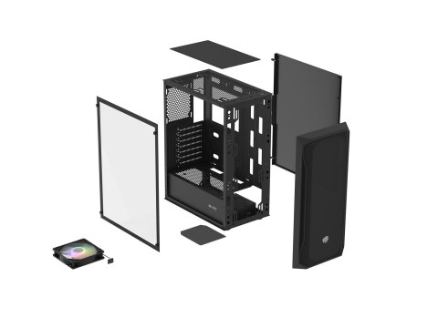 FURY FURY OBUDOWA KOMPUTEROWA FURY SHOBO RGB MIDI TOWER Z OKNEM CZARNA